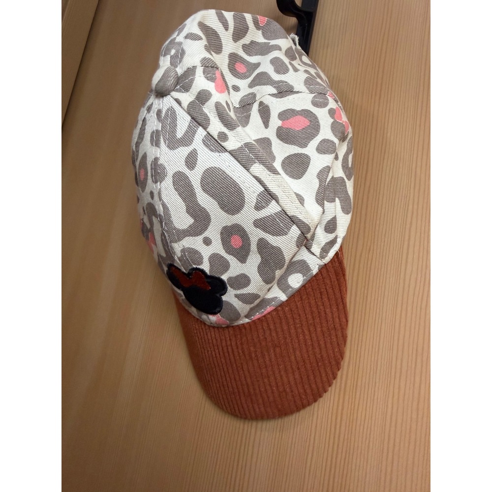Disney Junior Minnie Mouse Kids Leopard Print Corduroy Brim Baseball Hat OSFM - Picture 4 of 8